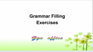 高二 英语微课 （13) Grammar Filling Analysis （2）